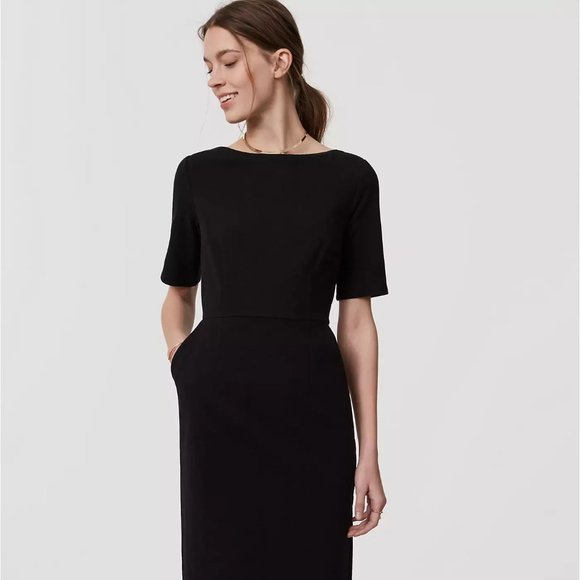 Petite Short Sleeve Sheath Dress - Picture 1 of 6